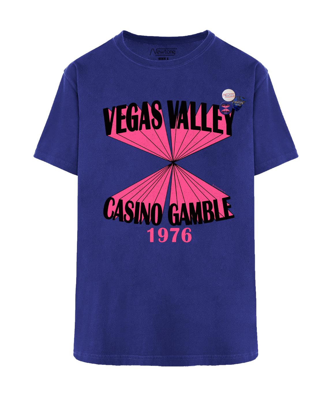 Royal blue "CASINO" trucker tee - Newtone